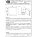 ASI 8155, Extensive Sleeve for Specimen Pass Box, 5-1/2" to 9-7/8" wall depth