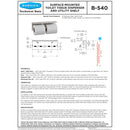 Bobrick B-76867 Surface-Mounted Toilet Tissue Dispenser For Two Rolls