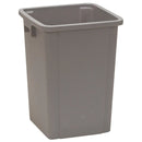 Tough Guy 19 gal Square Trash Can, Plastic, Gray - 4PGR8