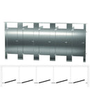 Bradley Toilet Partition, 5 Between Wall Compartments, Stainless Steel, 180"Wx61 1/4"D - BW53660