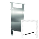 Bradley Toilet Partition, 1 Between Wall Compartment, Stainless Steel, 36"W x 61 1/4"D - BW13660