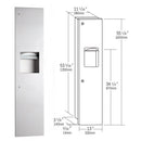 Bobrick B-38034 Recessed Paper Towel Dispenser/Waste Receptacle