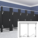 Scranton Toilet Partition, 2 In Corner Compartments, Plastic, 72"W x 61"D, IC23660-PL-SCRANTON