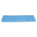 Rubbermaid Economy Wet Mopping Pad, Microfiber, 18", Blue, 12/Carton - RCPQ409BLUCT