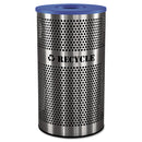 Ex-Cell Kaiser Stainless Steel Recycle Receptacle, 33 Gal, Stainless Steel - EXCVCR33PERFS
