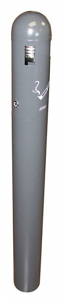 Tough Guy 3 1/4 gal Cigarette Receptacle, 39 3/4 in Height, 4 in Base Dia., Metal, Gray - 11C822