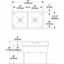 Elkay Stainless Steel Scullery Sink, Without Faucet, 14 Gauge, Floor Mounting Type - WNSF82482