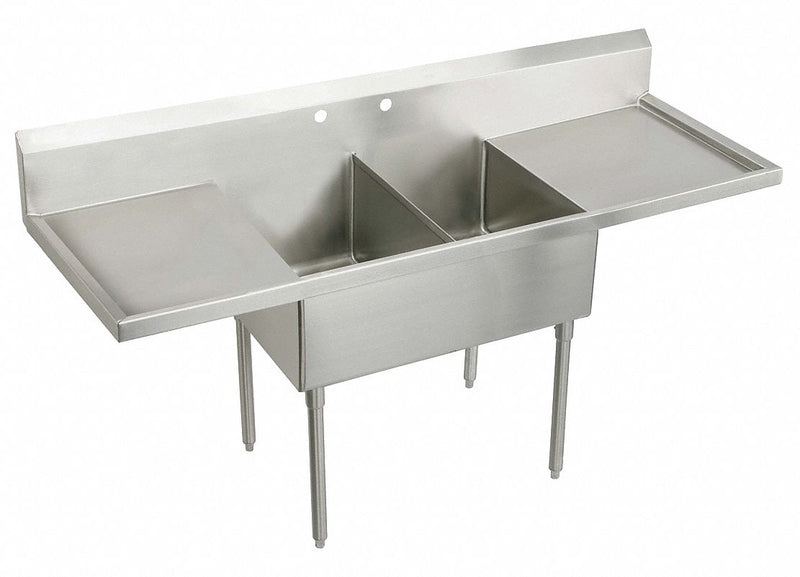 Elkay Stainless Steel Scullery Sink, Without Faucet, 14 Gauge, Floor Mounting Type - WNSF8248LR2