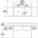 Elkay Stainless Steel Scullery Sink, Without Faucet, 16 Gauge, Floor Mounting Type - RNSF8248LR2
