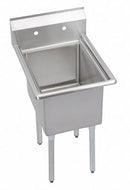 Elkay Stainless Steel Scullery Sink, Without Faucet, 18 Gauge, Floor Mounting Type - E1C16X20-0X