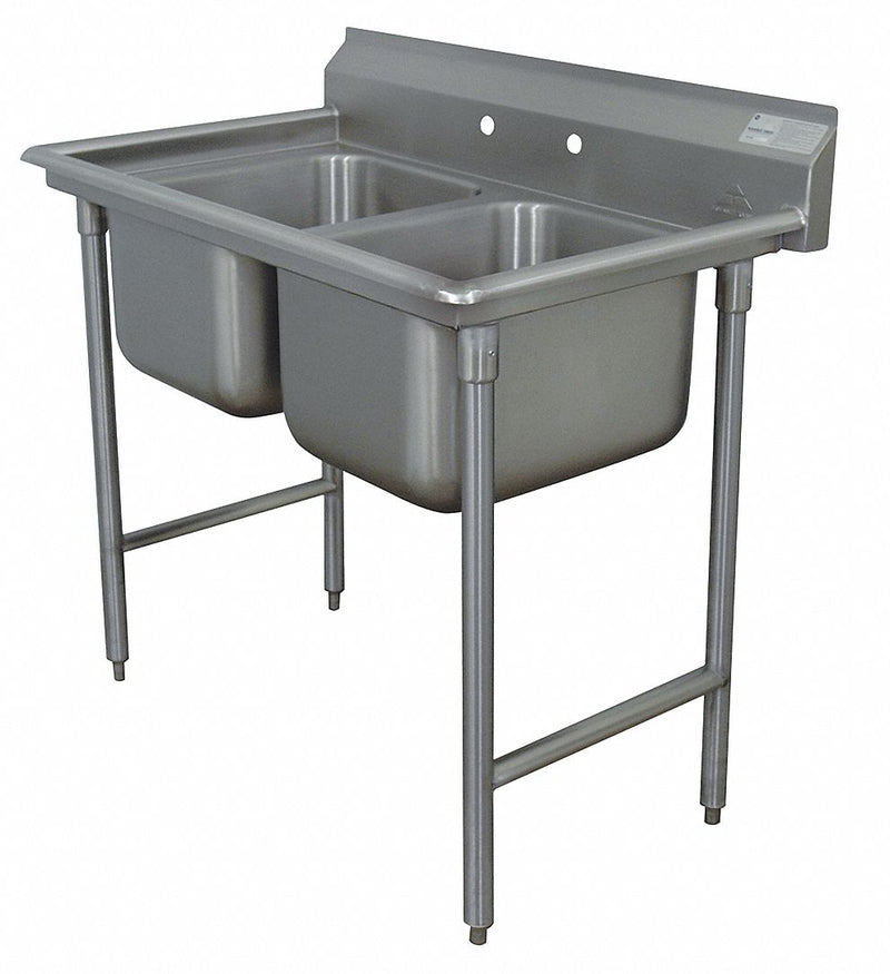 Advance Tabco Stainless Steel Scullery Sink, Without Faucet, 18 Gauge, Floor Mounting Type - 13189