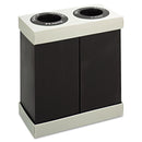 Safco At-Your-Disposal Recycling Center, Polyethylene, Two 56 Gal Bins, Black - SAF9794BL