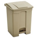 Safco Large Capacity Plastic Step-On Receptacle, 17 Gal, Tan - SAF9922TN