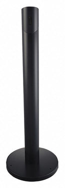 Tough Guy 1/4 gal Cigarette Receptacle, 41 in Height, 14 1/2 in Base Dia., Metal, Black - 12V178