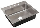 Just Manufacturing 25 in x 22 in x 7 1/2 in Drop-In Sink with Faucet Ledge with 22 in x 16 in Bowl Size - SL-2225-A-GR-3-316