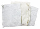 Top Brand Cloth Rag, Flannel, White, Varies, 25 lb - 13Y366