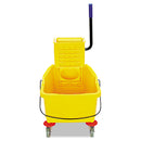 Flo-Pac Side-Press Bucket/Wringer Combo, 8.75 Gal, Yellow - CFS3690404