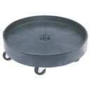 Rubbermaid Brute Container Universal Drum Dolly, 500 Lb Capacity, 24.38 X 7.13, Black - RCP2650BLA