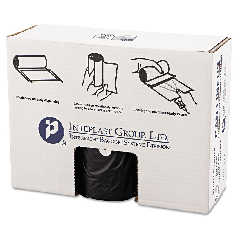 Inteplast High-Density Commercial Can Liners Value Pack, 60 Gal, 19 Microns, 38