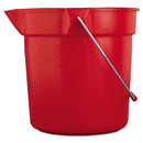 Rubbermaid Brute Round Utility Pail, 10Qt, Red - RCP2963RED