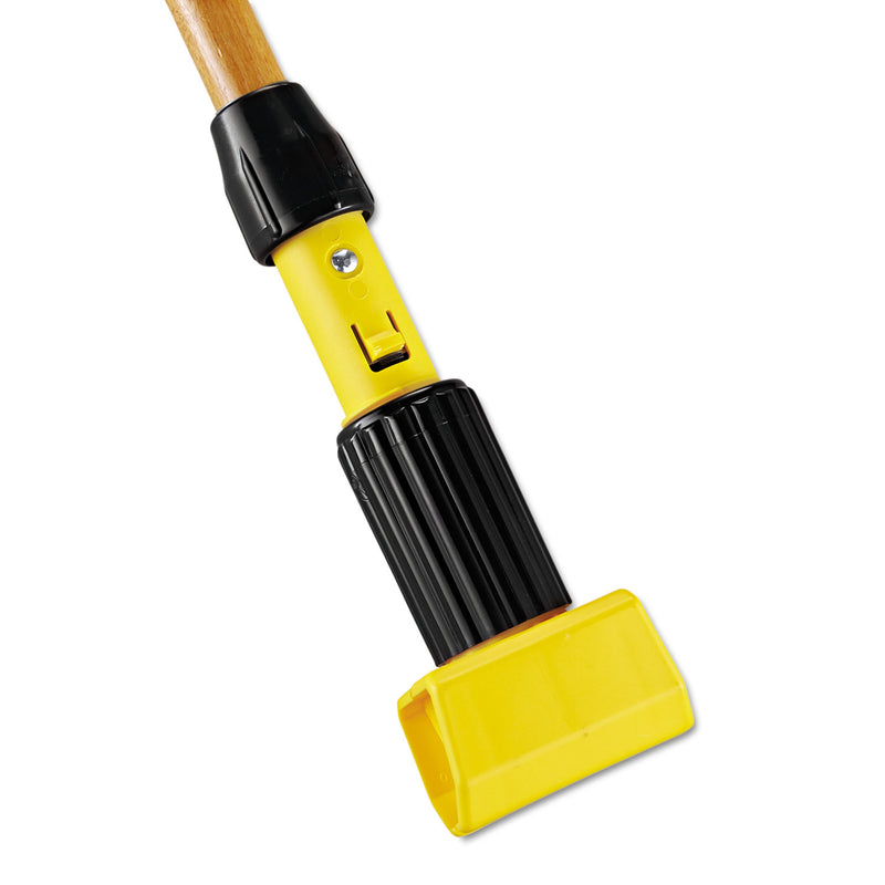 Rubbermaid Gripper Hardwood Mop Handle, 1 1/8 Dia X 60, Natural/Yellow - RCPH216