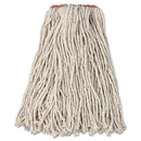 Rubbermaid Premium Cut-End Cotton Wet Mop Head, 16Oz, White, 1" Orange Band, 12/Carton - RCPF11612