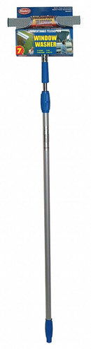 Mallory 10 inW Straight Rubber Window Squeegee With Handle, Blue/Silver - 4-10NY-E