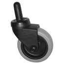 Rubbermaid Replacement Swivel Bayonet Casters, 3" Wheel, Thermoplastic Rubber, Black - SGSFG7570L20000
