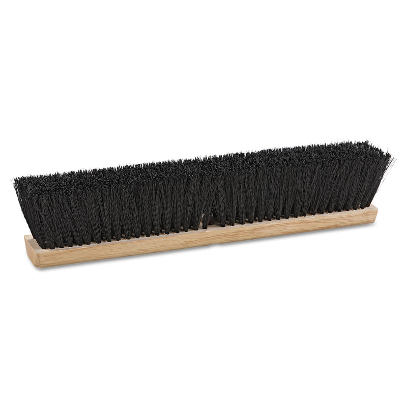 Boardwalk Floor Brush Head, 18" Wide, Black, Medium Weight, Polypropylene Bristles - BWK20618