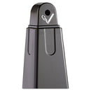 Rubbermaid Groundskeeper Cigarette Waste Collector, Pyramid, 1 Gal, Plastic/Steel, Black - RCP257088BLA