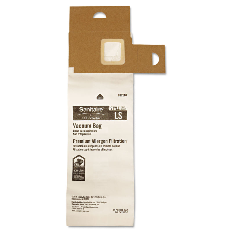 Sanitaire Commercial Upright Vacuum Cleaner Replacement Bags, Style Ls, 5/Pack - EUR63256A10