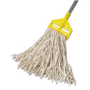 Rubbermaid Premium Cut-End Cotton Wet Mop Head, 16Oz, White, 1" Orange Band, 12/Carton - RCPF11612