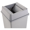 Rubbermaid Untouchable Square Swing Top Lid, Plastic, 20.13W X 20.13D X 6.25H, Gray - RCP2664GRAY