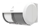 Georgia-Pacific Toilet Paper Dispenser, Compact(R), White, Coreless, (2) Rolls Dispenser Capacity, Plastic - 56797A