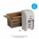 Georgia-Pacific Toilet Paper Dispenser, Compact(R), White, Coreless, (2) Rolls Dispenser Capacity, Plastic - 56767A