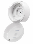 Georgia-Pacific Toilet Paper Dispenser, SofPull(R), White, Center Pull, (1) Roll Dispenser Capacity, Plastic - 56507