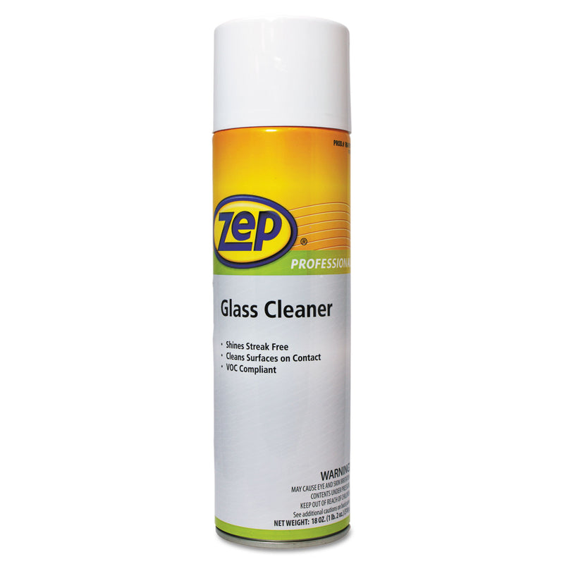 Zep Professional Glass Cleaner, 18 Oz Can, 12/Carton - ZPP1042188