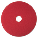 3M Low-Speed Buffer Floor Pads 5100, 13" Diameter, Red, 5/Carton - MMM08388