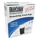 BlueCollar Drawstring Trash Bags, 13 Gal, 0.8 Mil, 24" X 28", White, 80/Box - HERN4828EWRC1