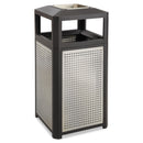 Safco Ashtray-Top Evos Series Steel Waste Container, 38 Gal, Black - SAF9935BL