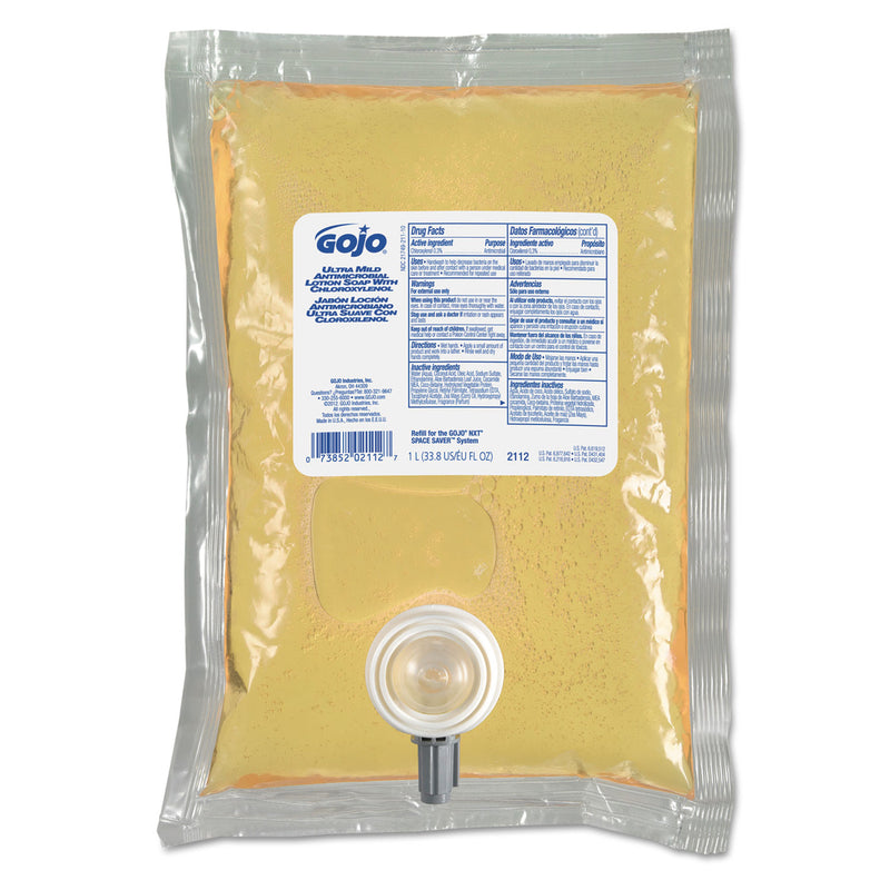 GOJO Antimicrobial Soap W/Chloroxylenol, Floral Balsam, 1000Ml Refill, 8/Carton - GOJ2112