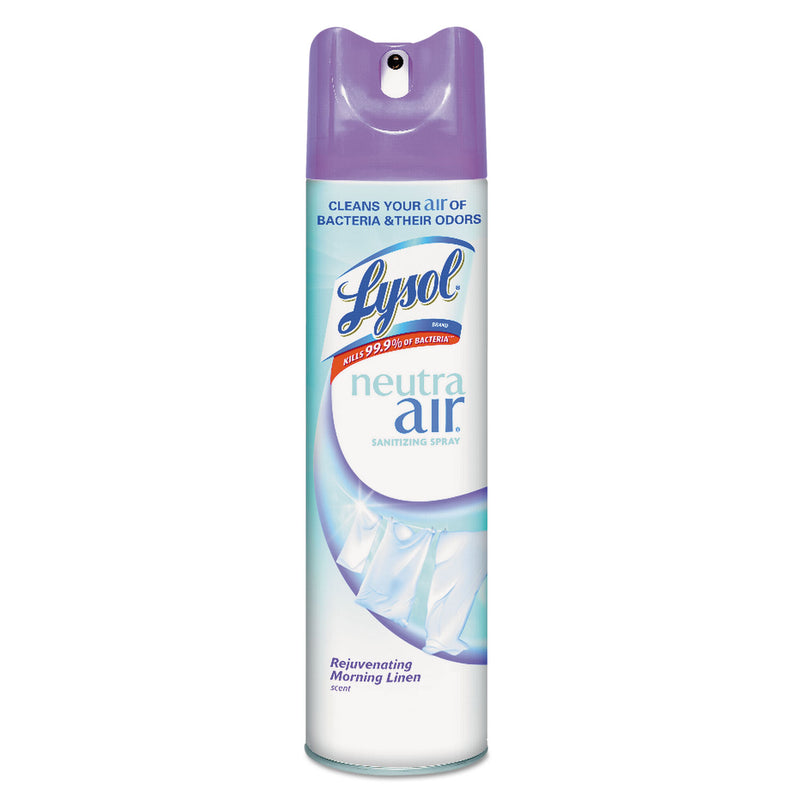 Lysol Sanitizing Spray, Rejuvenating Morning Linen, 10 Oz Aerosol, 12/Carton - RAC79196