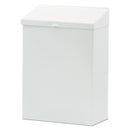 Hospeco Feminine Hygiene Waste Receptacle, Metal, White - HOSND1W