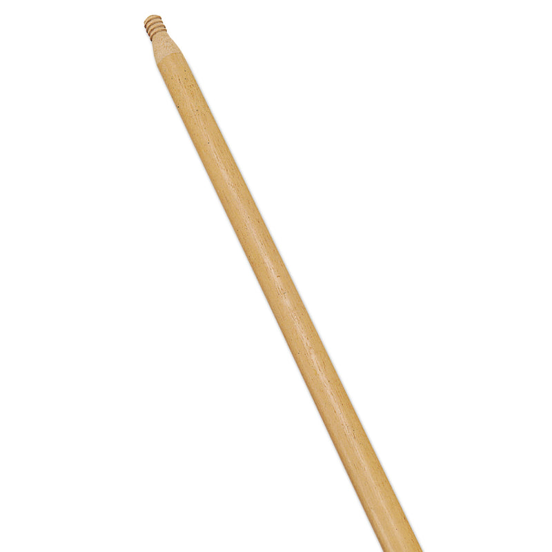 Rubbermaid Standard Threaded-Tip Broom/Sweep Handle, 54", 1-5/16"Dia, Wood, Dozen - RCP6351DZ