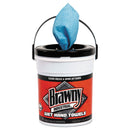 Brawny Wet Hand Towels, 12 1/5" X 8 3/5", 1-Ply, Blue, 84/Pail, 6/Carton - GPC21501