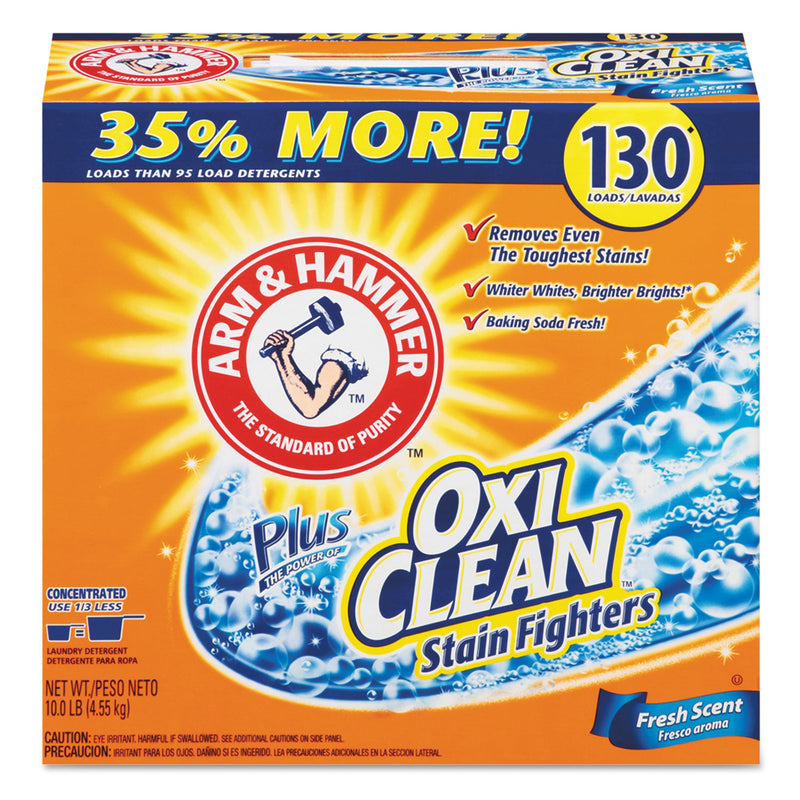 Arm & Hammer Power Of Oxiclean Powder Detergent, Fresh, 9.92Lb Box, 3/Carton - CDC3320000108