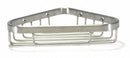 WingIts 6 inD x 7 inW x 1 1/2 inH Satin Nickel Stainless Steel Corner Shower Basket - WCBSN6