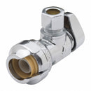 Sharkbite Chrome Plated Quarter-Turn Supply Stop, Sharkbite Inlet Type, 200 psi - 23036-0000LF