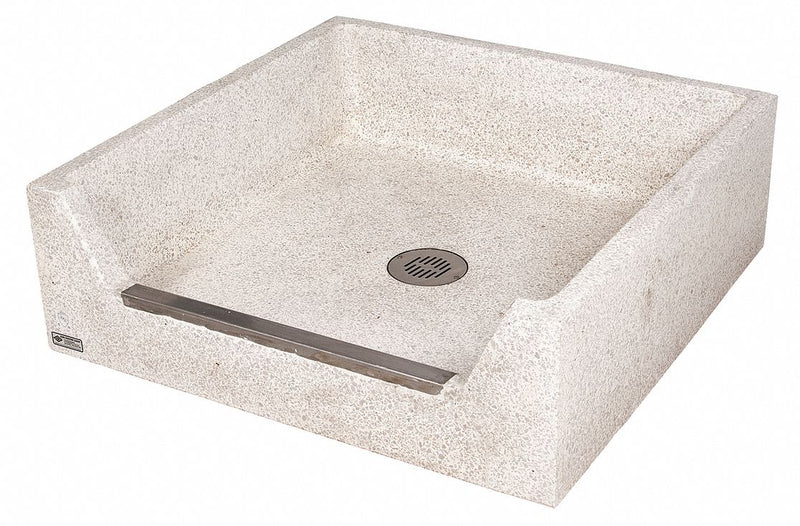 Terrazzo-Ware 36 x 36 x 12 in Palomino Tan Mop Sink, 4 in Bowl Depth, Precast Terrazzo Composed of Marble Chips Ca - TDF-36