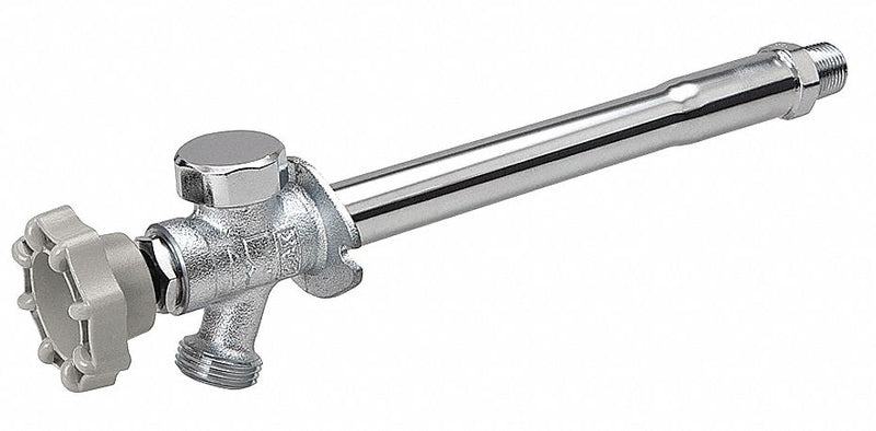 Top Brand 4 inL Chrome Plated Brass Frost Proof Sillcock, Cast Iron Handle, Solder Cup or MNPT - 104-511